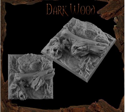 50 x 50mm Dark Wood Base C