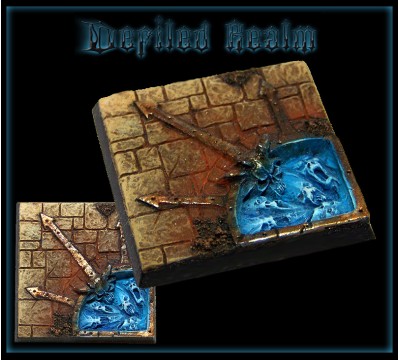 40 x 40mm Defiled Realm Base A