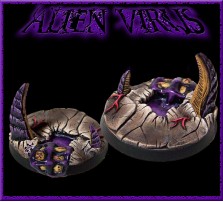 40mm Alien Virus Round Base B