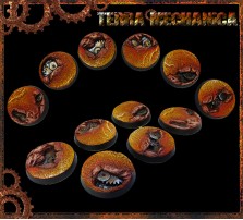 25mm Terra Mechanica Round Bases - Set of 5