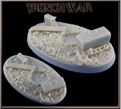 60 x 35mm Trench War Oval Base A