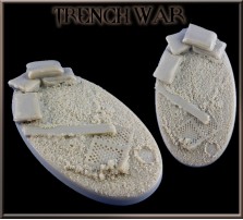 90 x 52mm Trench War Oval Base C